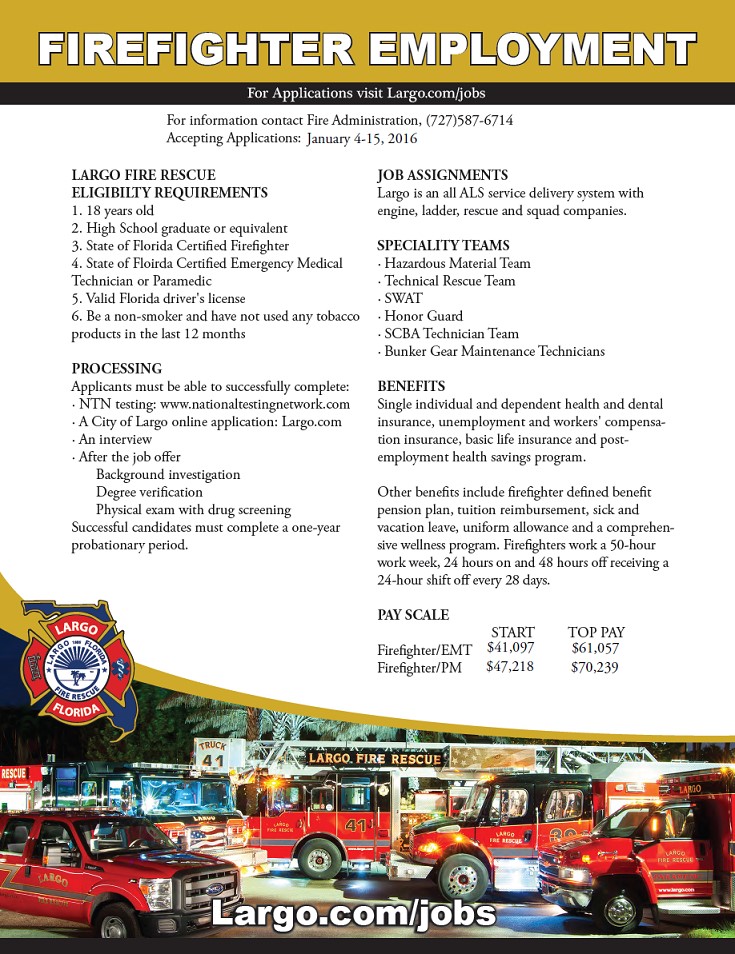 Largo Fire Rescue Hiring FF