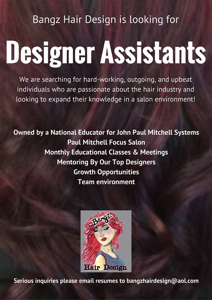 Bangz Hair Design Hiring