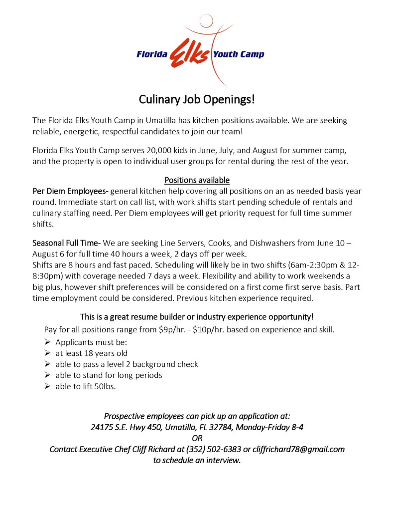 Culinary Job Openings (1)