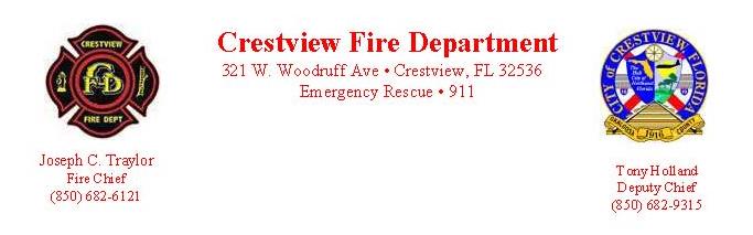 Crestview Fire Department Hiring FF