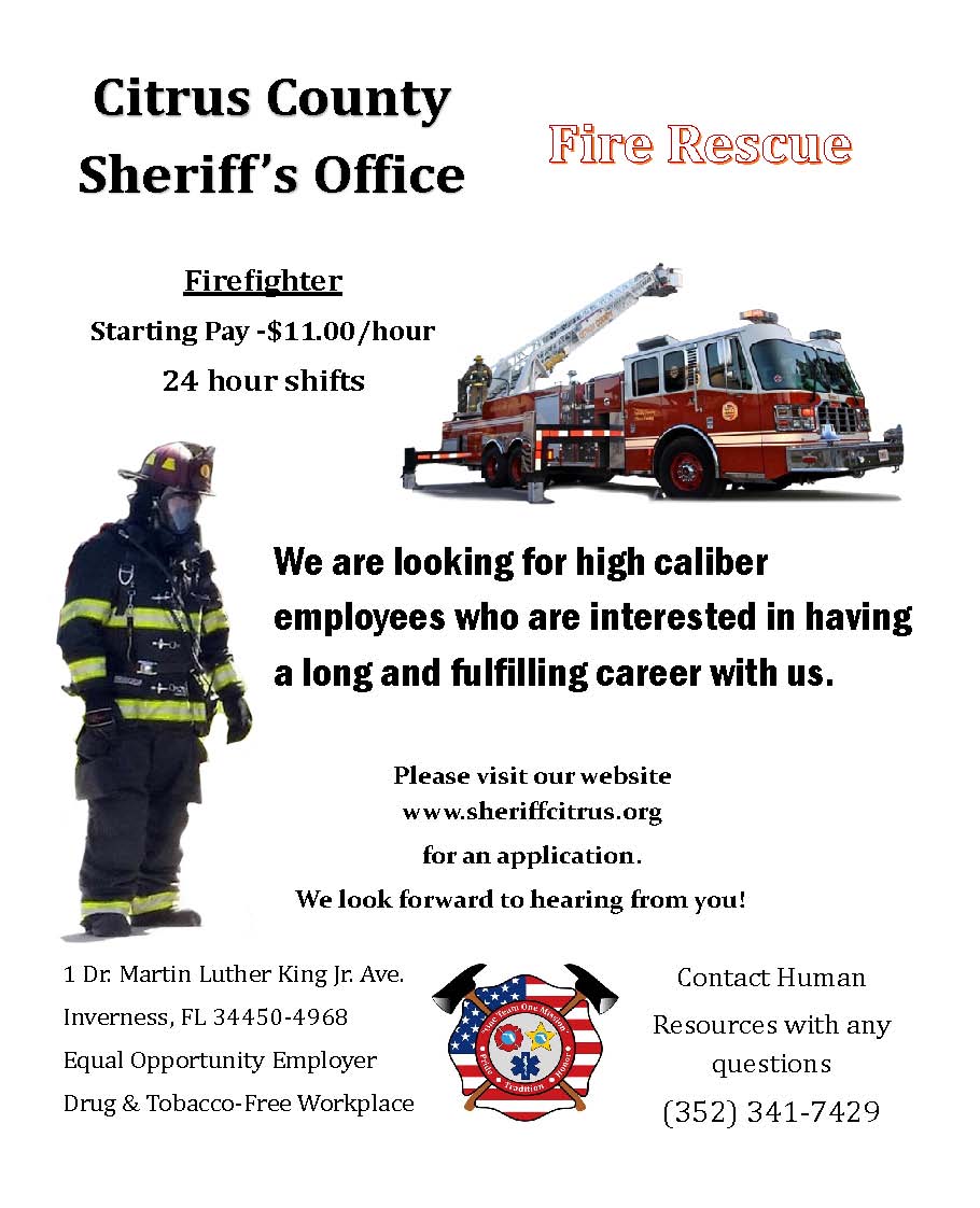 Citrus County Fire Rescue Hiring FF