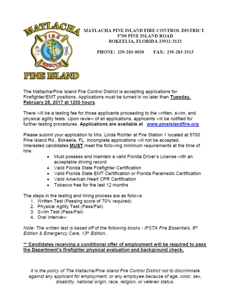 Matlacha Pine Island Hiring