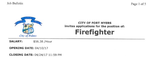 City of Ft. Myers Hiring FF